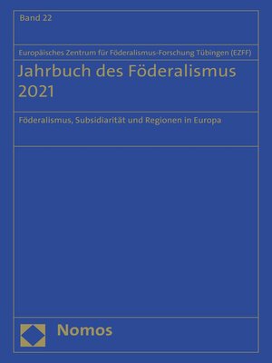 cover image of Jahrbuch des Föderalismus 2021